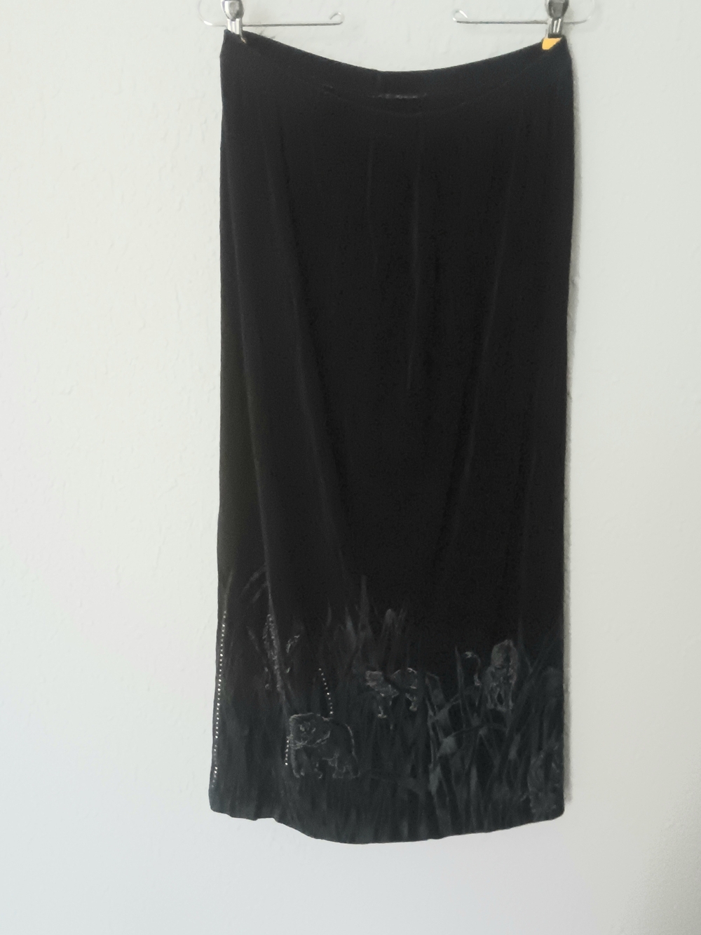 Vintage Y2K Burnout Maxi Skirt Devore Jungle Panther Cat